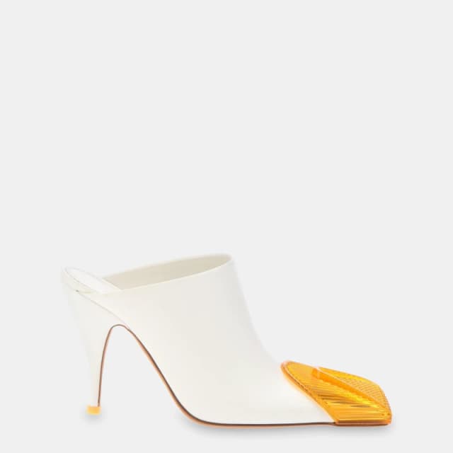 Off White Kids Lunar Heeled Mules White Orange female 5 (38)