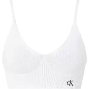 Calvin Klein Jeans Knitted Bralette - White