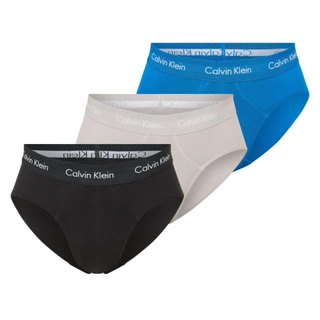 Calvin Klein 3 Pack Briefs Blk/Gry/Blu male S