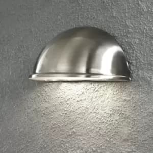 Konstsmide Torino Outdoor Modern Large Half Circle Wall Light Stainless Steel, IP23