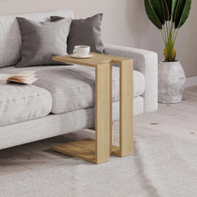 Decortie C-table End Table 40X30X57Cm Particleboard Oak, Cream 8680812199349