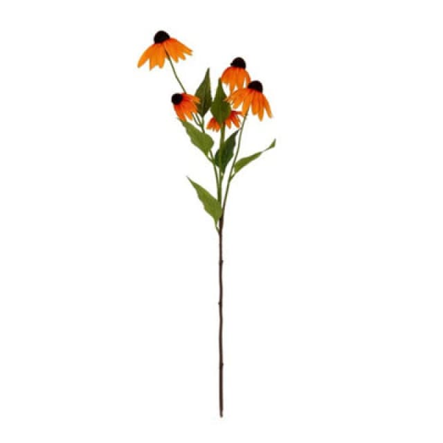 Hill Interiors Orange Echinacea Spray Artificial Flower - Plastic - L23 X W13 X H75cm - Orange