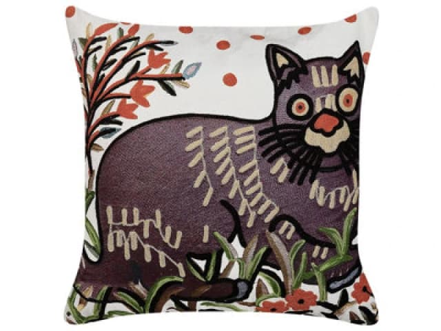 Beliani Throw Cushion Phusro Cotton 50 X 50 Cm Multicolour Animal Pattern
