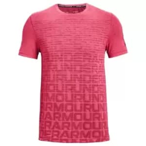 Under Armour Wordmark T Shirt Mens - Pink