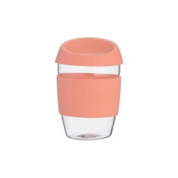 Typhoon Borosilicate Reusable Coffee Cup ; Pink