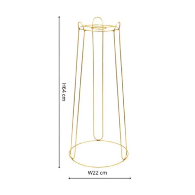 Ivyline Saluzzo Gold Plant Stand H64Cm D22Cm