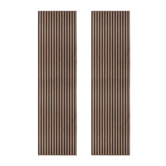 Monstershop Acoustic Slat Wall Panels x 2 - Dark Walnut in Brown Brown Unisex