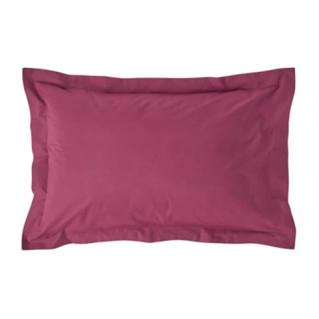 Homescapes Egyptian Cotton Oxford Pillowcase 200 TC, Standard Size Plum