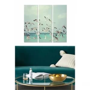 MDF815304 Multicolor Decorative MDF Painting (3 Pieces)