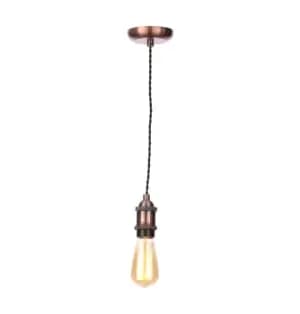 Inlight Dale E27 Pendant Cord Set Antique Copper & Black