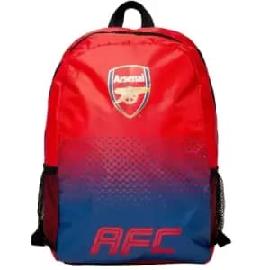 Arsenal FC Fade Backpack (One Size) (Red/Blue)