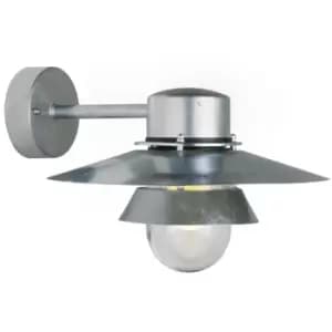 Virum Outdoor Dome Wall Lamp Galvanized, E27, IP44