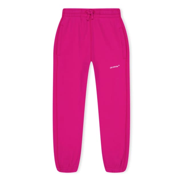 Off White Kids Sweatshirt with Closed Hem Fleece Sweatpants Fuchsia/White female 10Y