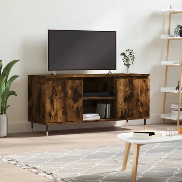 VIDAXL TV Cabinet Smoked Oak 104x35x50cm Engineered Wood Vidaxl 8720845906603