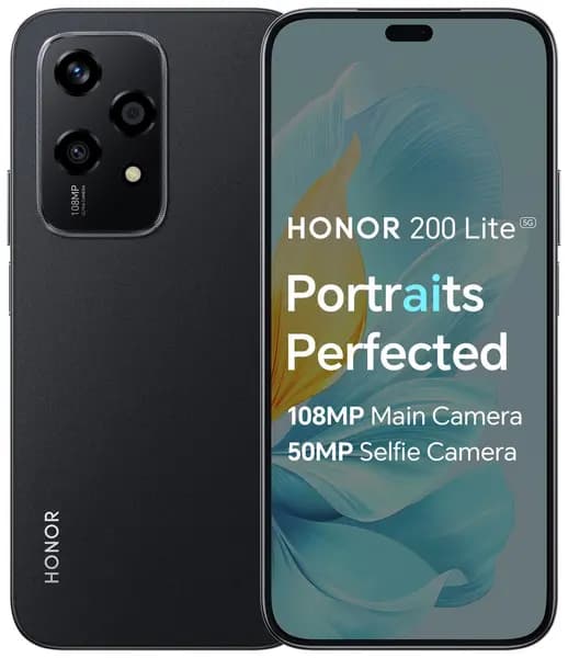 HONOR SIM Free HONOR 200 Lite 5G 256GB AI Mobile Phone - Black