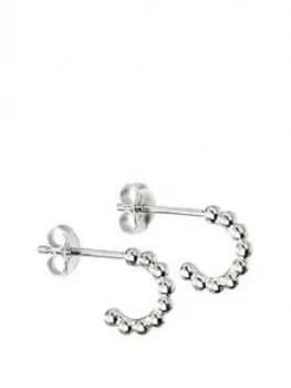 The Love Silver Collection Sterling Silver Mini Huggie Ball Hoops