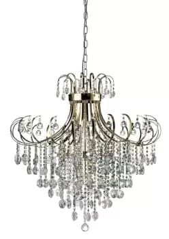 Rosina Ceiling Pendant 8 Light French Gold, Crystal