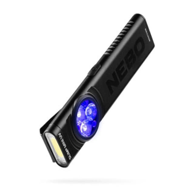Nebo Slim Mini Uv Rechargeable LED Flashlight (Black) 150 Lm