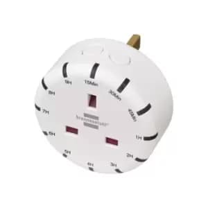 Electronic Countdown Timer 13A Mains Plug In Digital Timer Switch Socket Plug - Brennenstuhl