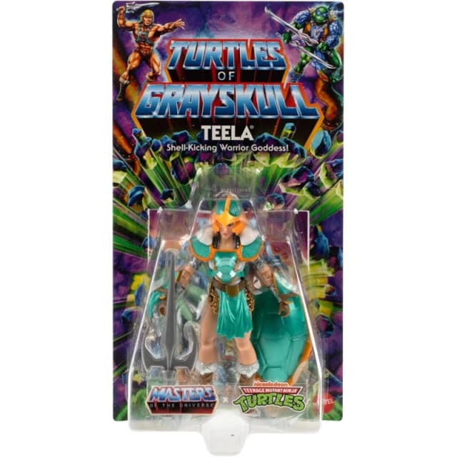 Master of the Universe Masters of the Universe Origins Turtles of Grayskull Teela Action Figure Toy in Turtle Inspired Armo Multi unisex One Size
