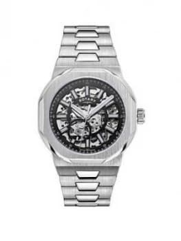 Rotary Rotary Regent Skeleton Dial Stainless Steel Bracelet Mens Watch