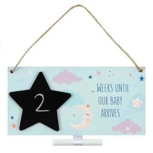 Baby Arrival Countdown Plaque