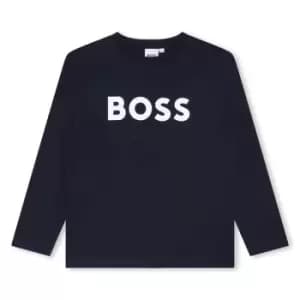Boss Boss Large Logo T-Shirt Junior Boys - Blue
