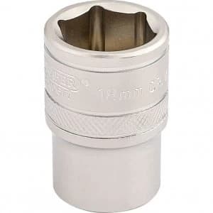 Draper 1/2" Drive Satin Finish Hexagon Socket Metric 1/2" 18mm