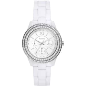 Ladies Fossil Stella Multifunction White Castor Oil Watch