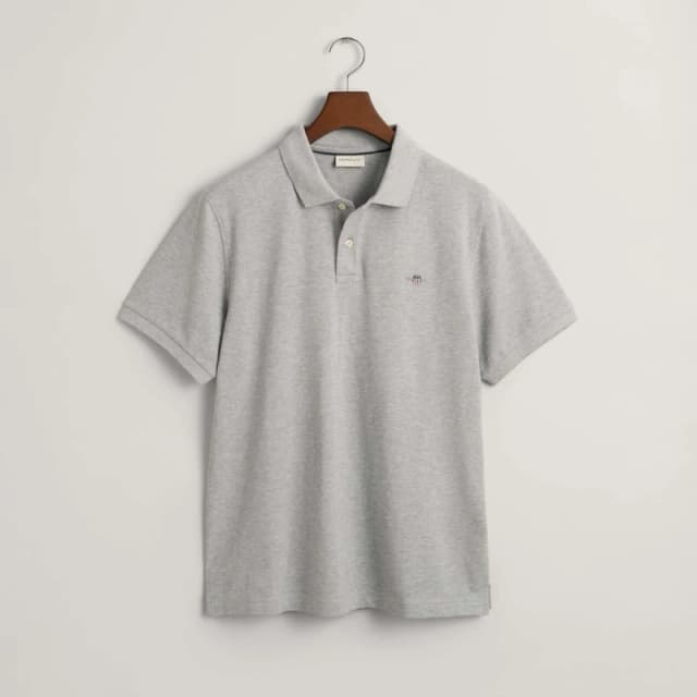 Gant Embroidered Archive Shield Polo Shirt - Grey Grey S