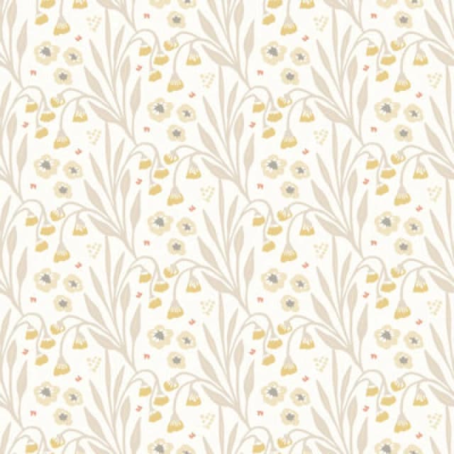 Hoopla Walls Meadow Stripe Ochre & Stone Smooth Matt Wallpaper