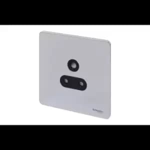 Schneider USFP 5A 1G Round Pin Unswitched Socket Black Insert Polished Chrome - GU3480BPC