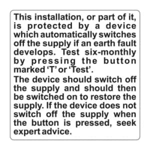 Spectrum Industrial Important RSD Test Label - Pack of 25 Sav (75 X 75MM)
