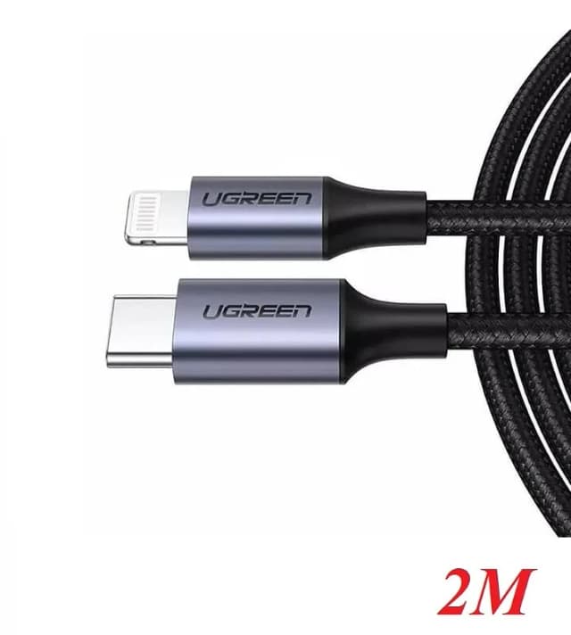 Ugreen 60761 mobile phone cable Black 2m USB C Lightning 60761