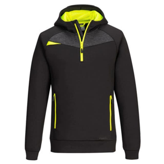 Portwest DX4 Quarter Zip Hoodie DX467BKRXXL Colour: Black