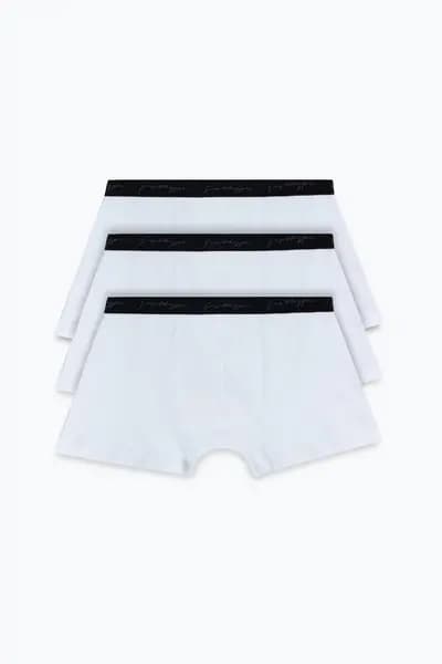Just Hype UK hype 3 pack white mens trunk boxers