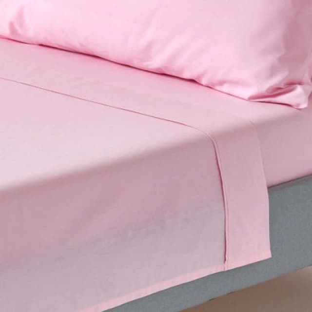 Homescapes Pink Egyptian Cotton Flat Sheet 200 Tc, King