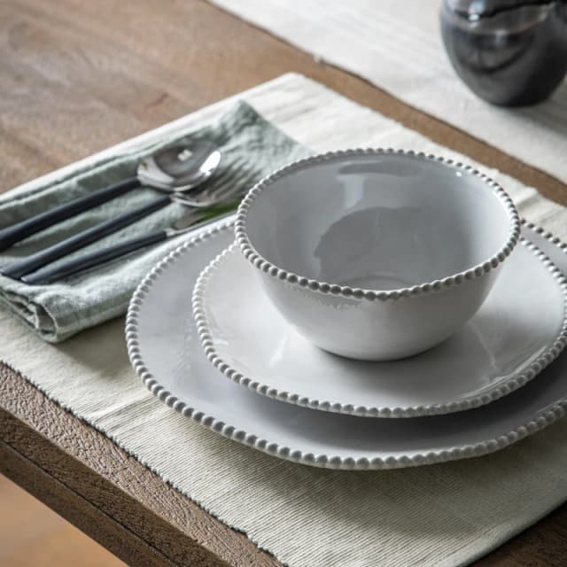 Gallery Interiors Set of 4 Alon Organic Beaded Bowl Natural