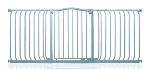 Safetots Curved Top Safety Gate, 170Cm - 179Cm, Matt Grey, Pressure Fit Stair Gate