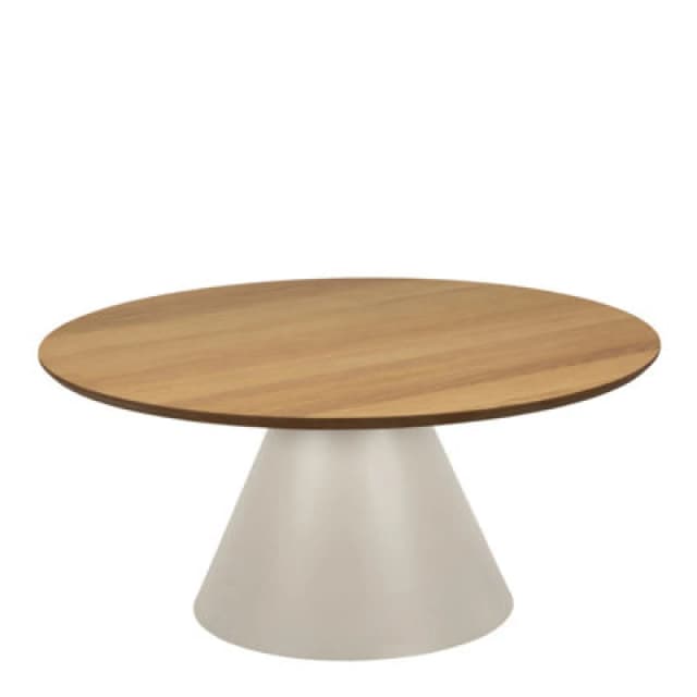 Furniture To Go Soli Round Coffee Table In Oak/grey 85X40Cm