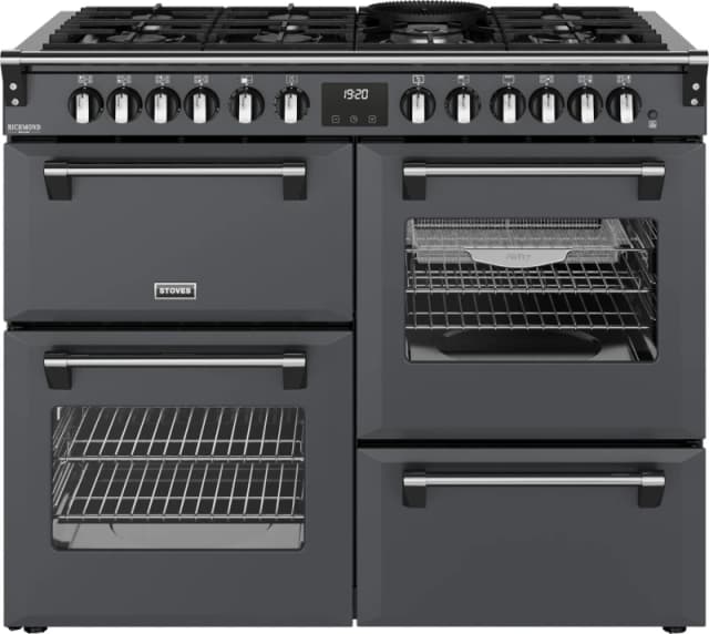 Stoves Richmond DX 110cm Dual Fuel Range Cooker - Anthracite Grey 444412027 Grey