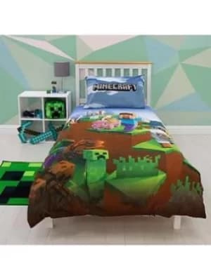 Minecraft Epic Single Panel Duvet Set