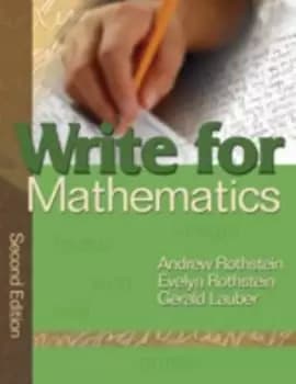 Write for mathematics - Andrew Rothstein - Paperback - Used