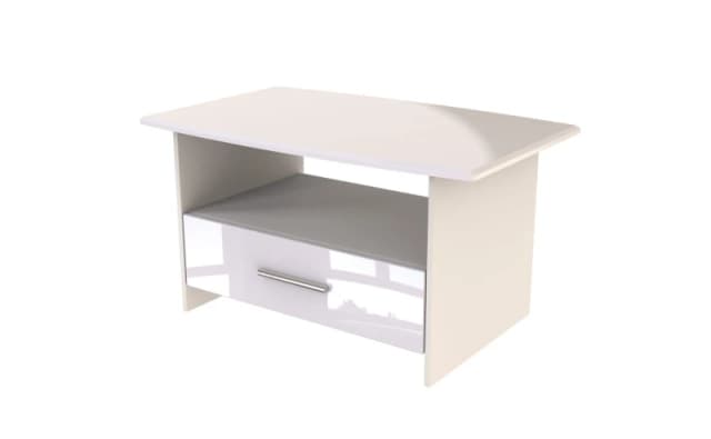 Harrow Bottom Drawer Coffee Table In White Gloss (Ready Assembled)