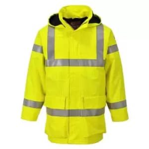 Biz Flame Hi Vis Flame Resistant Rain Multi Lite Jacket Yellow S