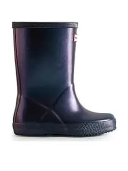Hunter First Original Wellington Boot, Blue, Size 11 Younger