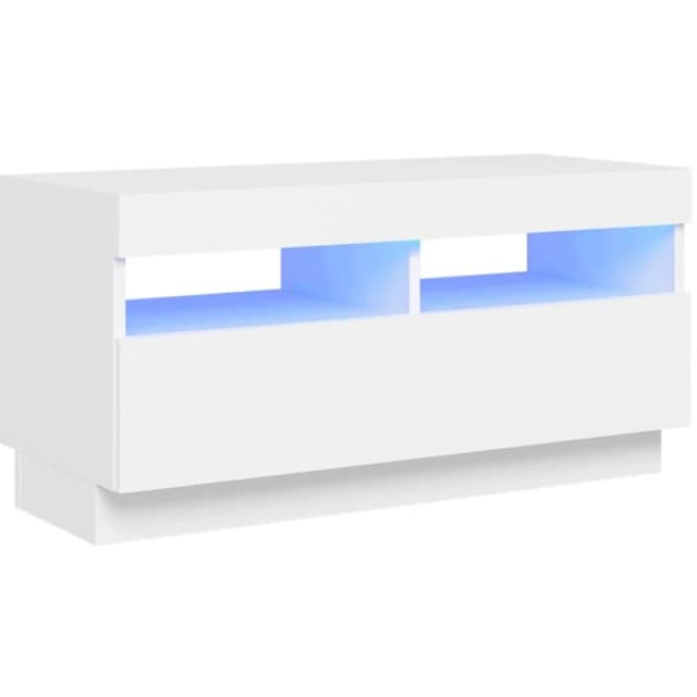 VIDAXL TV Cabinet with LED Lights White 80x35x40cm Vidaxl 8720286218556