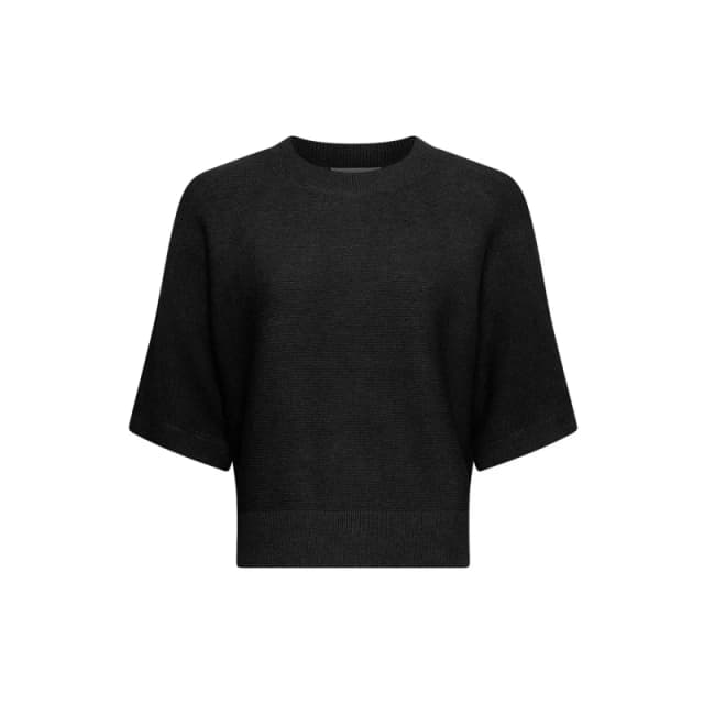 moss copenhagen Short sleeve round neck womens top Moss Copenhagen Thamira Noir Female S/M