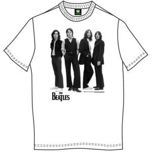 The Beatles - Iconic Image Unisex Medium T-Shirt - White