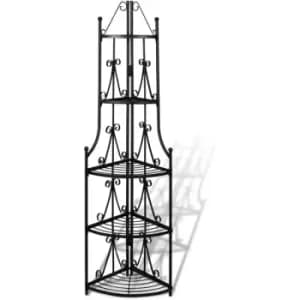 Vidaxl - Corner Plant Rack Black Black